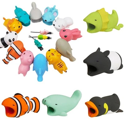 iPhone Charging Cord Protector For 21 Styles Cartoon Animal Take a Bite - Image 1 of 4