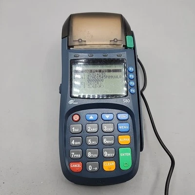 Used Pax S80 Credit Card Terminal with Power Cord Reset - Image 1 of 4