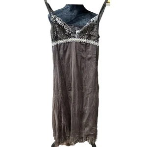 Hazel Y2K Slip Dress Medium Babydoll Grunge Lace Dainty Fall Earthy Whimsigoth - Picture 1 of 12