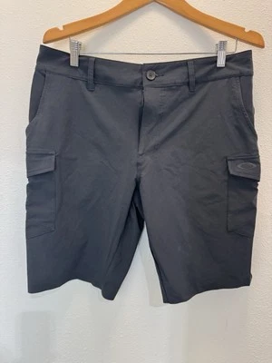 Pantalones Cortos Oakley Hombres 34 Negro 10" Bolsillos Carga Ripstop Patín Informal Preppy Foto 1 de 4