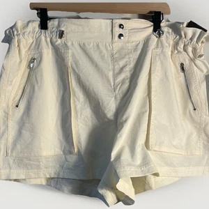 Calia ungebleicht creme gewebt Paperbag Shorts hoch geschnitten Damengröße XXL neu mit Etikett - Bild 1 von 6