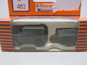 ROCO MINITANKS # 482 ~ JEEP M151 A2 CON REMOLQUE ~ ESCALA HO ~ LOTE B - Imagen 1 de 4