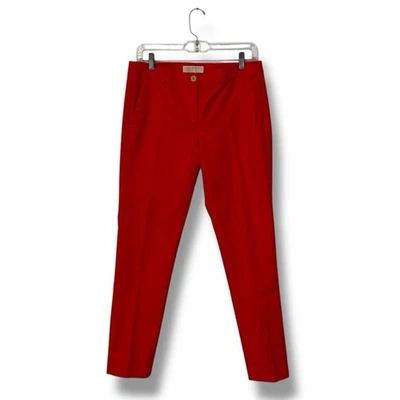 Michael Kors Women’s Chino Pants Macintosh Red Size 6 Slim Fit Ankle Trousers - Image 1 of 4