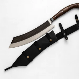 Cuchillo pesado hecho a mano Kukri Bowie Survival machete de caza con funda de cuero - Imagen 1 de 6