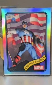 2025 Topps Chrome Marvel Silver Refractor CAPTAIN AMERICA #185 - Picture 1 of 4