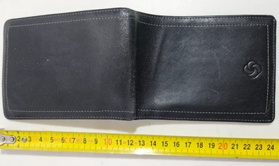 Portafoglio nero Samsonite pelle 12 scomparti banconote carte credito bancomat - Imagen 1 de 4