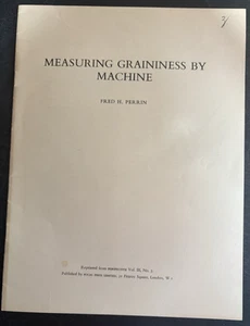 Measuring Graininess by Machine Fred Perrin photography 1961 Focal Press UK - Picture 1 of 4