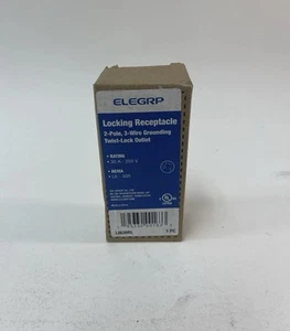 ELEGRP 30 Amp 250 Volt NEMA L6-30R Verriegelungsbuchse Einzelsteckdose Industrie - Bild 1 von 1