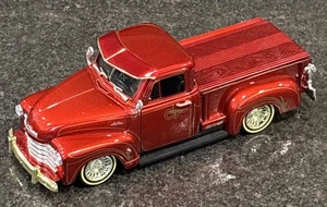 Jada Street Low 1953 Chevy 3100 Pickup Truck 1:24 Red & Gold - Lowrider🔥 - Picture 1 of 24