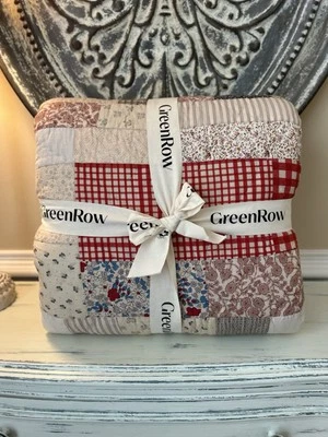 GreenRow Betty Remnant Patchwork QUEEN/KING Quilt 93”x96” NWOT OPEN - Image 1 of 4