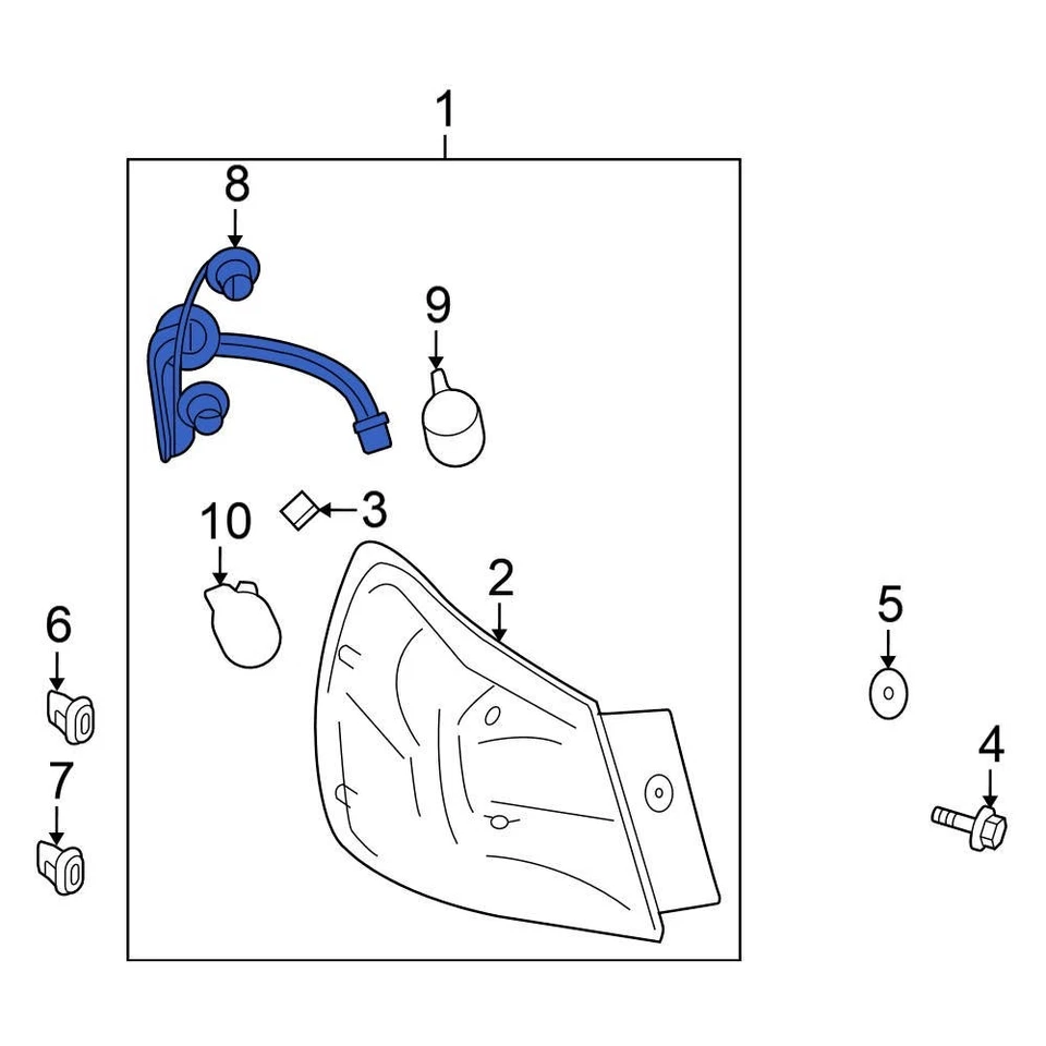 For Nissan Rogue Select 14-15 Nissan 26556JM00A Rear Tail Light Wiring Harness Foto 1 de 1