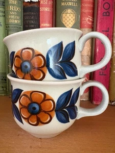 Zwei Vintage Rorstrand Blumen Tassen Becher klein 60er 70er Jahre - Bild 1 von 6