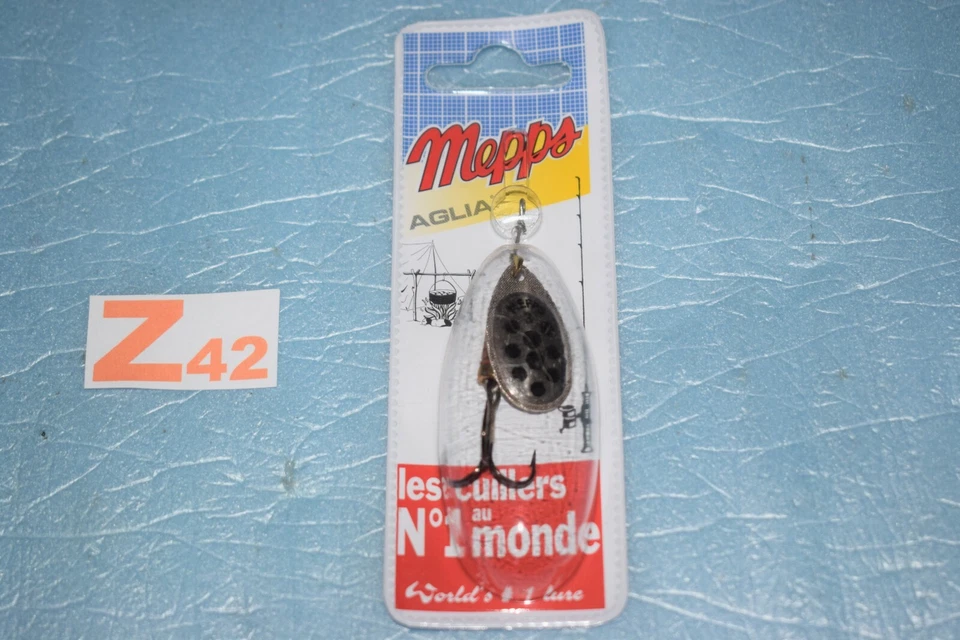 Cuiller tournante MEPPS AGLIA Argent point noir taille au choix (de N°1 à N°5)