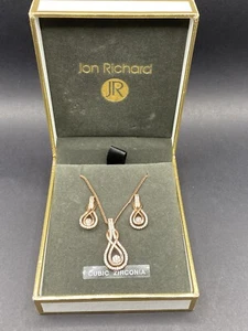 Jon Richard jewellery set.Neklace & Earrings.Cubic Zirconia. - Picture 1 of 3
