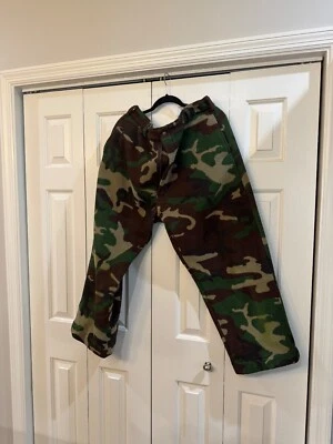 Cabela's Vintage Made In USA Whitetail Camo Polar Fleece Hunting Pants XL - Image 1 of 4