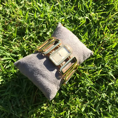 DKNY Solid Stainless Steel  Watch Golden Color Square Women's Wrist Watch 3 ATM - image 1 of 4