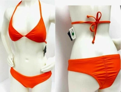 $70 Volcom Simply Solid Halter Top,Cheeky Bottom Bikini S,M,L Swim Suit NWT Org. - Image 1 of 4