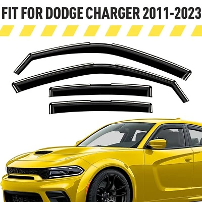 Защита от дождя вентиляционные козырьки козырек для 2011-2023 Dodge зарядное устройство в канале - Изображение 1 из 4