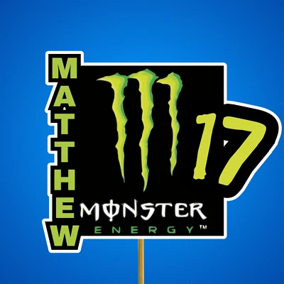 HANDMADE Monster Energy Personalised Birthday Cake Topper Decoration Any Name Any Age