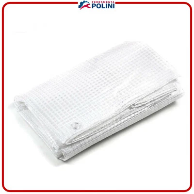 TELO OCCHIELLATO TELONE RETINATO IMPERMEABILE in polietilene 150gr/mq TELI - Immagine 1 di 4
