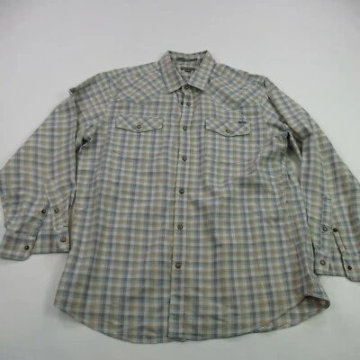Eddie Bauer Shirt Mens Large Long Sleeve Pockets Snap Front Cotton Classic - Image 1 of 4