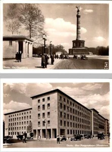 2~Vintage Postcards RPPC Berlin Germany VICTORY COLUMN & REICH AVIATION MINISTRY - Picture 1 of 5