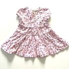 Laura Ashley Baby Girls Ruffled Party Dress Floral Purple Size 18M Bow