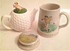 OLD COURSE ST ANDREWS Pot + Tankard BUCHAN + Golf Ball Tea Pot