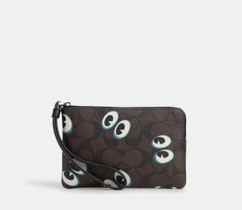 COACH Polso Halloween Corner Cerniera In Tela Firmata Con Occhi Halloween 2023