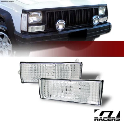 For 1984-1996 Jeep Cherokee XJ/Comanche Chrome Parking Signal Bumper Lights Lamp - Изображение 1 из 4