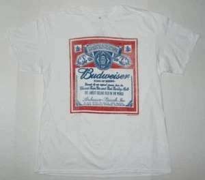 Junk Food Budweiser Label Logo T-Shirt Neu - Bild 1 von 1