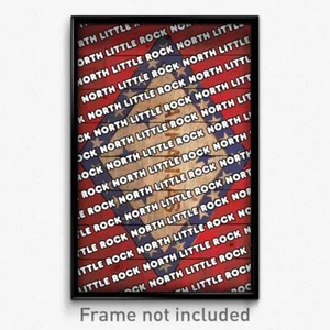 Póster de North Little Rock Arkansas (estampado de ciudad de recuerdo de AR 11x17) - Imagen 1 de 1
