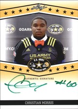 2013 Leaf Army All-American Bowl Tour Autographs Green Ink Christian Morris/25