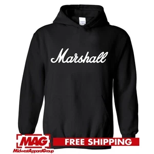 SUDADERA CON CAPUCHA DE AMPLIFICACIÓN MARSHALL Amplificadores de música Cabinas Logotipo Sudadera con capucha Altavoces - Imagen 1 de 3