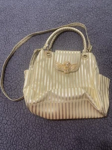 TangoBag Touch USA Vintage Gold Angel Handbag Large Vegan Shoulder Bag Big Purse - Picture 1 of 13
