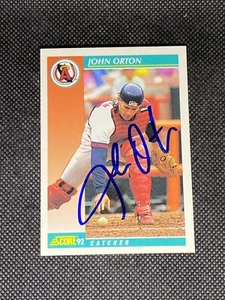 John Orton California Angels 1992 Score Signed Auto Card #712 ~ COA - Picture 1 of 3