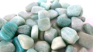 Six Amazonite India Tumbled Stones 20mm Healing Crystals Gamblers Risk Taker - Picture 1 of 3