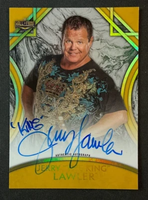 2018 Topps Hall Of Fame AUTOGRAPH Jerry "The King" Lawler AUTO 10/10! GOLD! - Image 1 of 2