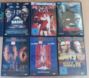 DVD-Paket 6 DVDs City of Ghosts, Resident evil, Basic, Hard Rain, Schakal, ... - Bild 1 von 2