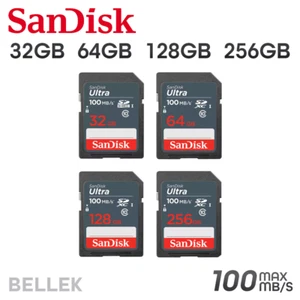SanDisk SD Card Ultra 32GB 64GB 128GB 256GB Class 10 Memory Card 100MB/s - Picture 1 of 5