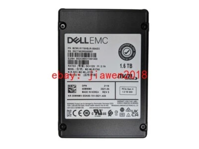 Dell MNMV PM1735 1.6TB Enterprise NVMe SSD Mix Use U.2 PCIe Gen4 v2 2.5in 0MNMV - Image 1 of 3