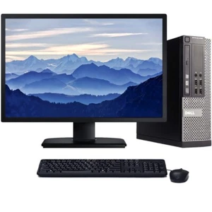Dell Desktop Workstation Computer Windows 10 PC i5 8GB RAM 500GB HD WIFI 22" LCD - Picture 1 of 7