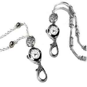 Collar cordón con reloj, insignia de identificación de seguridad, llavero, elige cadena o cable - Imagen 1 de 3