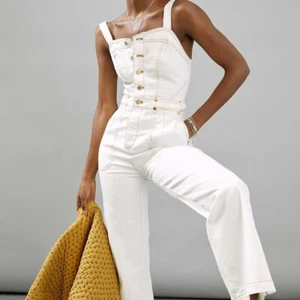 Anthropologie Seamed Wide-Leg Jumpsuit Size 8 - Picture 1 of 7
