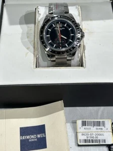 Raymond Weil 8620-ST-20001 Cronografo Quadrante Nero Acciaio Inossidabile (NJL028717) - Foto 1 di 9