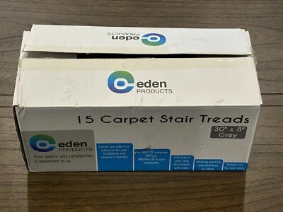 14 PIEZAS Alfombrillas Antideslizantes Escaleras 30" x 8" Antideslizantes Pisadas Alfombra Gris ¡Nuevo! Foto 1 de 4