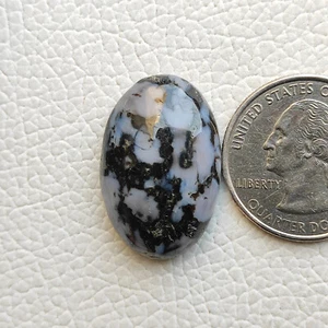 100% Natural black grey indigo gabbro jasper cabochon handmade gemstone C5664 - Picture 1 of 5