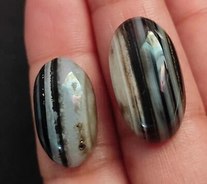 Natural 39 Ct GORGEOUS YEMENI Certified Bi- Color Loose AGATE SLABES Gemstone - Picture 1 of 11
