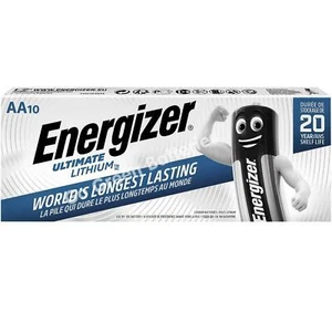 10 X ENERGIZER AA ULTIMATE LITHIUM BATTERIES 1.5v LR6 L91 (10 PACK) EXP. 2039 - Picture 1 of 3