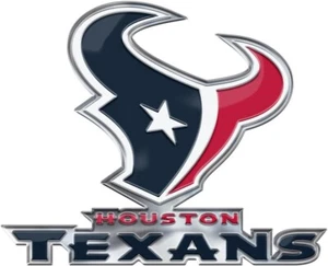 Houston Texans 3" Color Emblem Aluminum Metal Car Truck Auto Phone Tablet - Picture 1 of 1